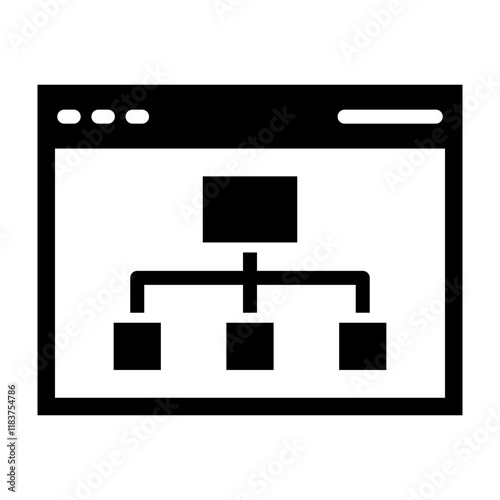 Site Map Glyph Icon Design