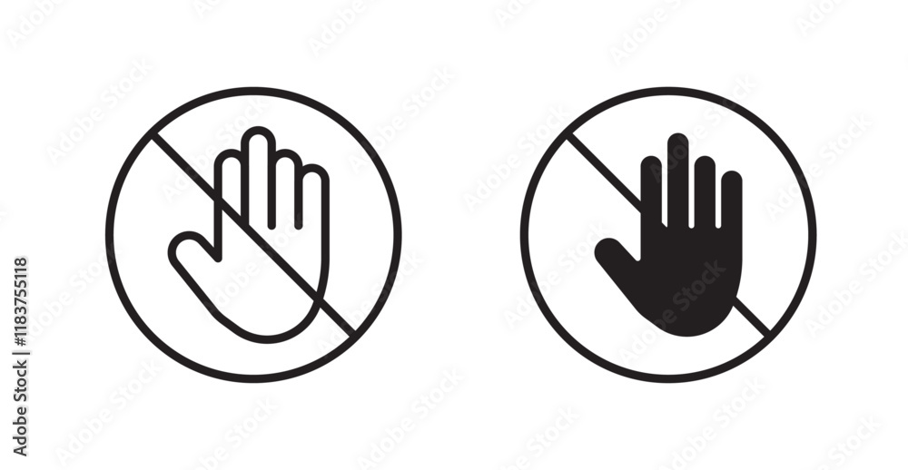 Stop signs set vector graphics designs Stop signs set vector graphics designs