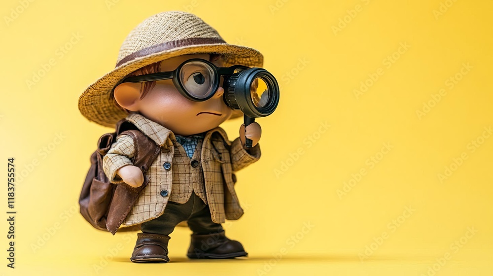 Adventurous Figurine with Camera and Backpack Adventurous Figurine with Camera and Backpack