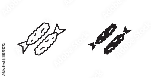 Tempura icon set vector graphics designs