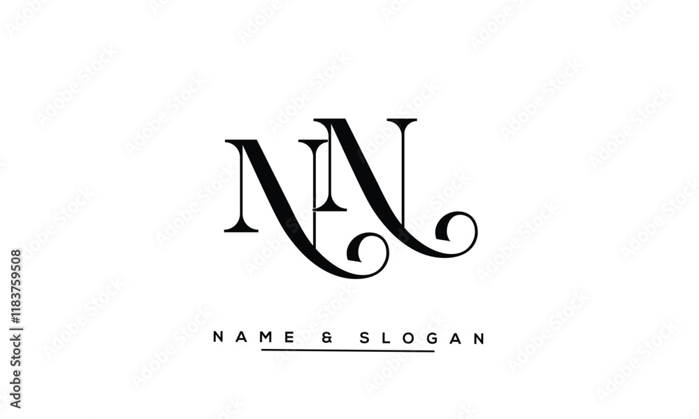 NN Abstract Letters Logo Monogram NN Abstract Letters Logo Monogram