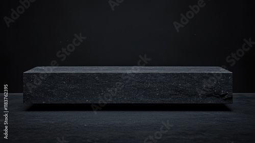 Dark Minimalist Black Stone Platform Display
