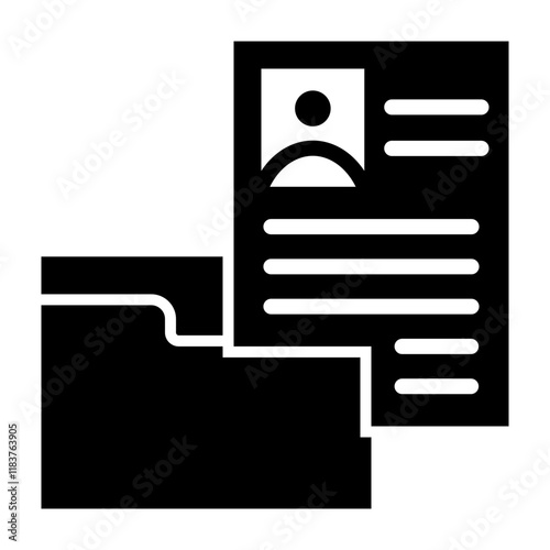 Case File Glyph Icon Design