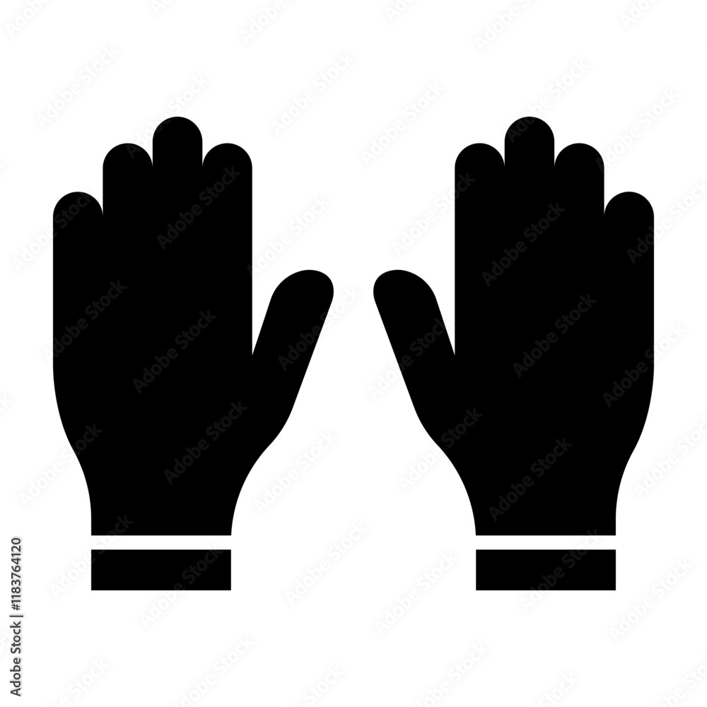 Obraz premium Gloves Glyph Icon Design