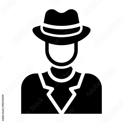 Private Investigator Glyph Icon Design