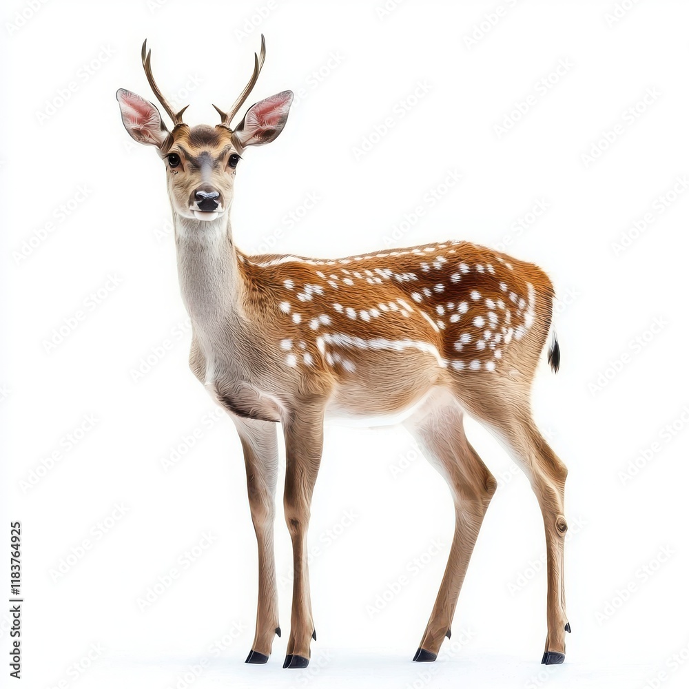 Fototapeta premium Deer isolated on white background.