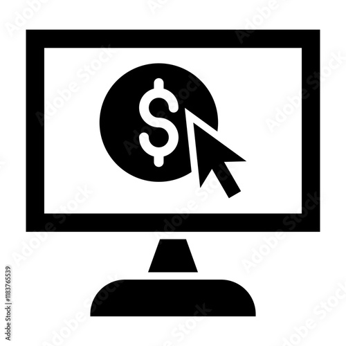 Paid Content Glyph Icon Design