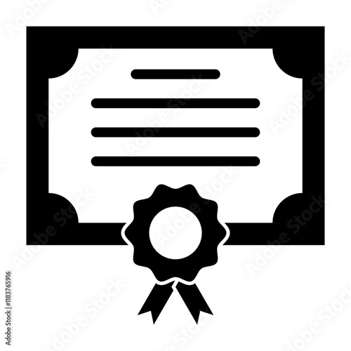 Diploma Glyph Icon Design