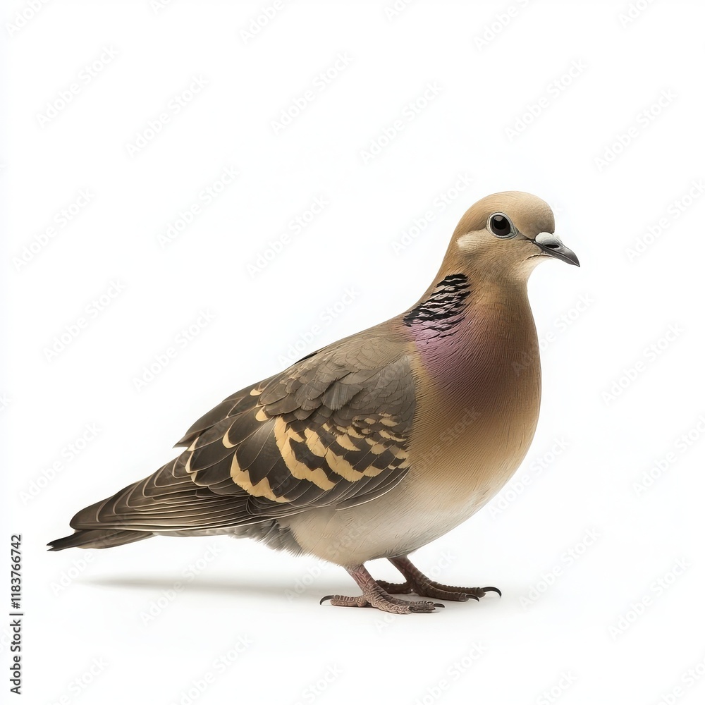 Fototapeta premium Dove isolated on white background.