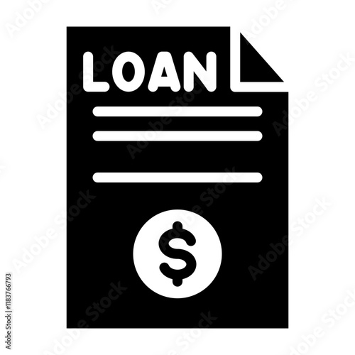 Loan Glyph Icon Design