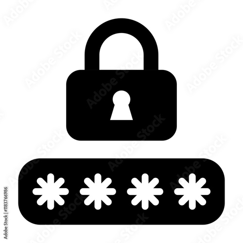 Pin Number Glyph Icon Design