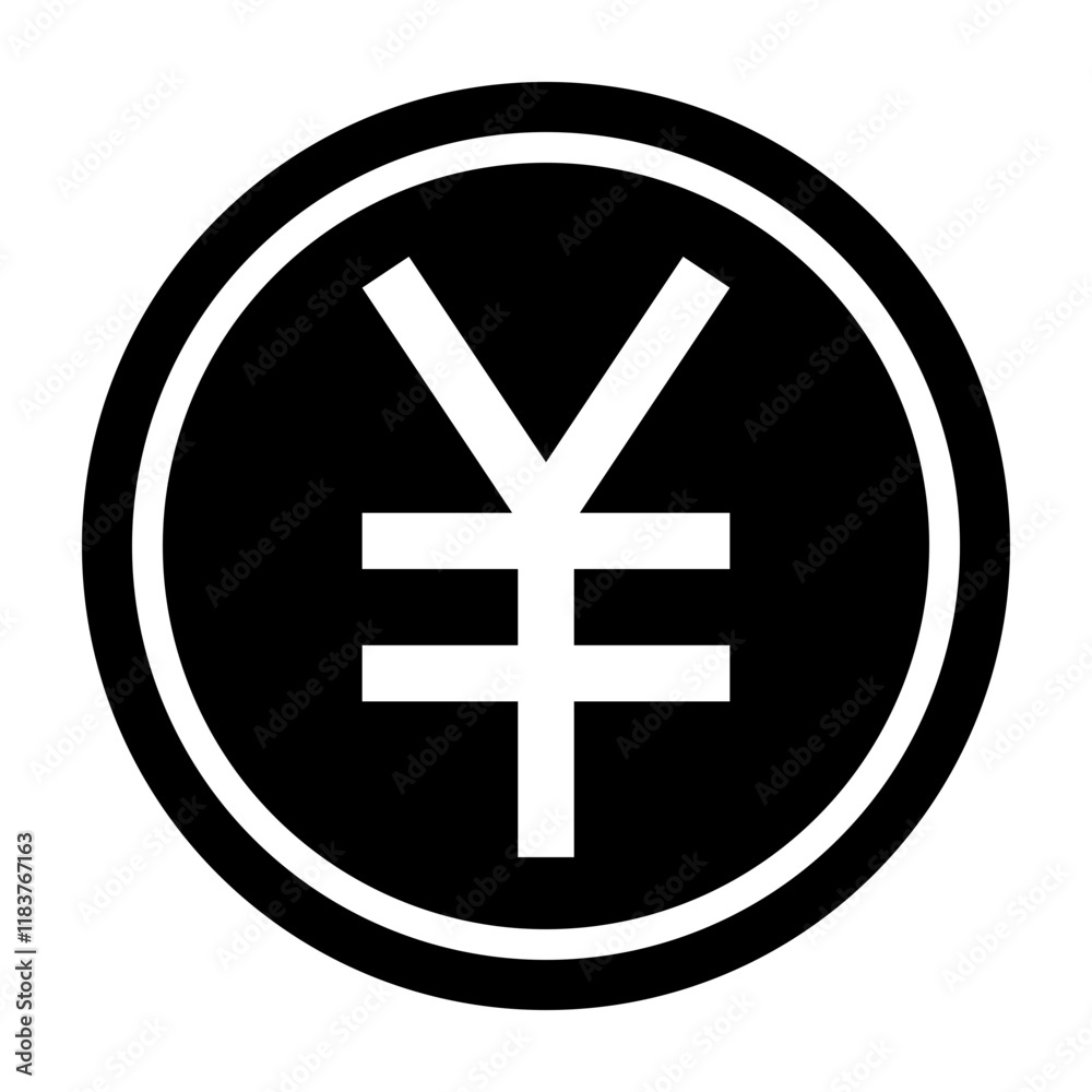 Yen Glyph Icon Design