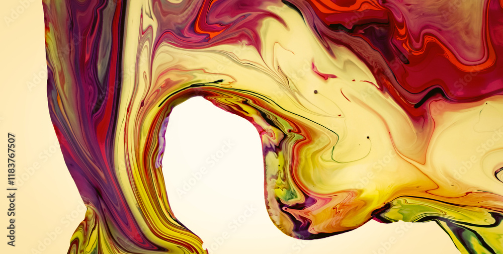 Fototapeta premium Exploring the Magic of Liquid Art in Oil Paint