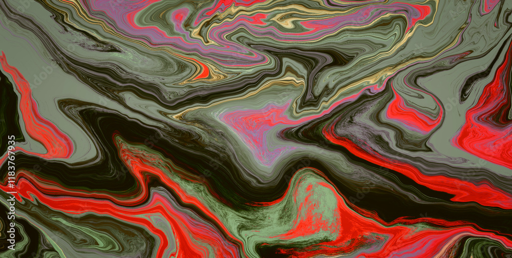 Obraz premium Exploring the Magic of Liquid Art in Oil Paint