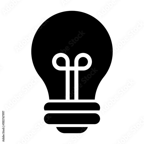 Bulb Glyph Icon Design