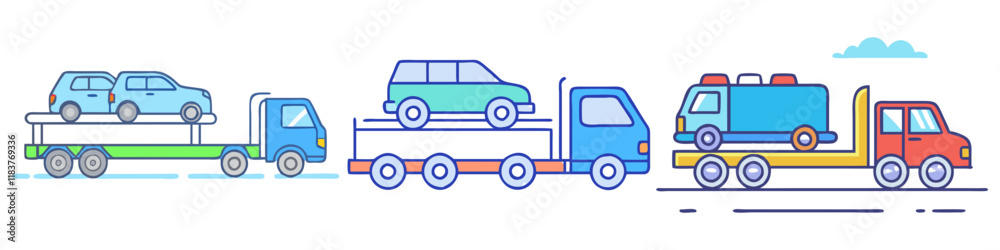 car carrier truck vector icon, vehicles vector illustration - simple illustration of car carrier truck perfect for logos, and vehicles-themed designs. car carrier truck vector icon, vehicles vector illustration - simple illustration of car carrier truck perfect for logos, and vehicles-themed designs.
