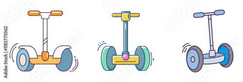 segway vector icon, vehicles vector illustration - simple illustration of segway perfect for logos, and vehicles-themed designs.