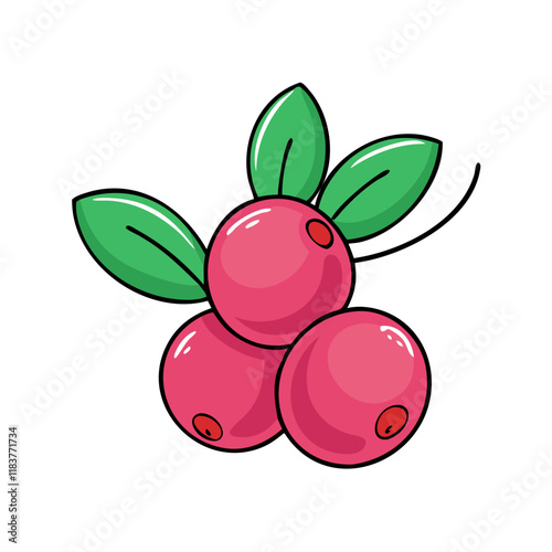 cranberry vector icon, fruit vector illustration - simple illustration of cranberry perfect for logos, and fruit-themed designs.