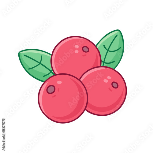 cranberry vector icon, fruit vector illustration - simple illustration of cranberry perfect for logos, and fruit-themed designs.