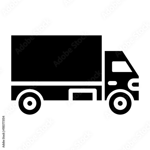 Lorry Glyph Icon Design