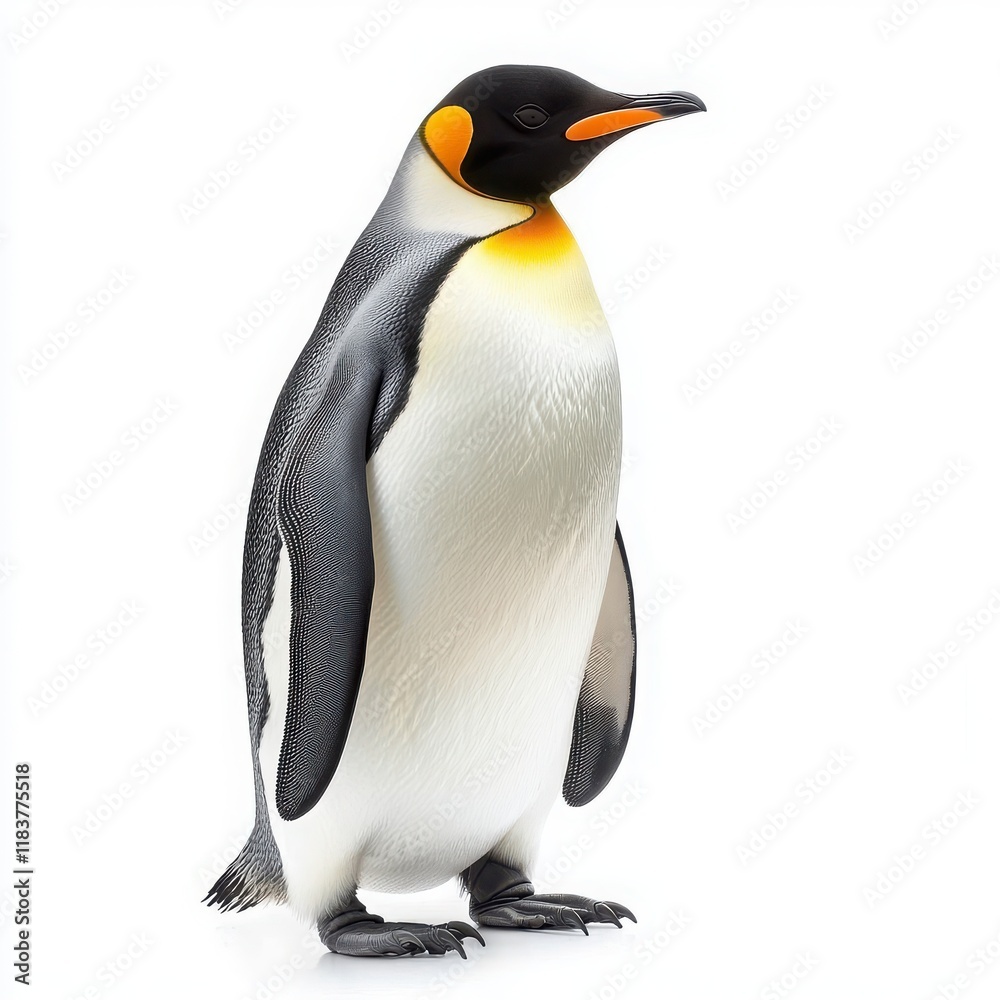 Fototapeta premium Penguin isolated on white background. 