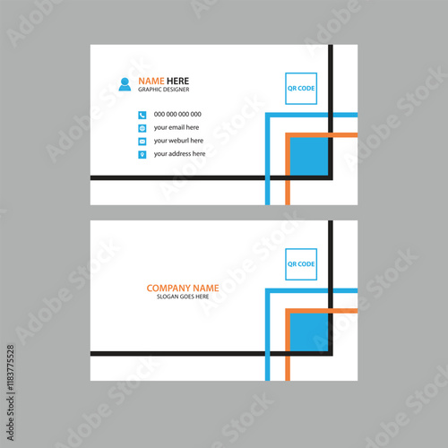Modern minimalist business card design