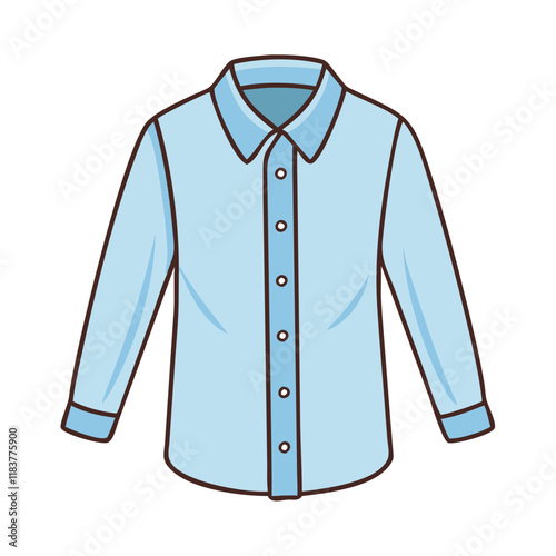 button down shirt vector icon, clothing vector illustration - simple illustration of button down shirt perfect for logos, and clothing-themed designs.