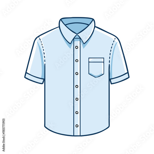 button down shirt vector icon, clothing vector illustration - simple illustration of button down shirt perfect for logos, and clothing-themed designs.