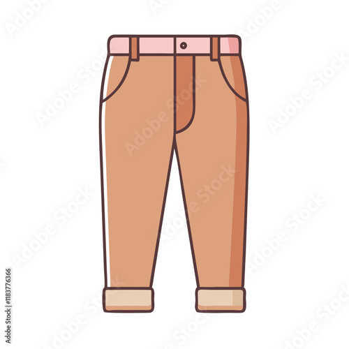 chinos vector icon, clothing vector illustration - simple illustration of chinos perfect for logos, and clothing-themed designs.