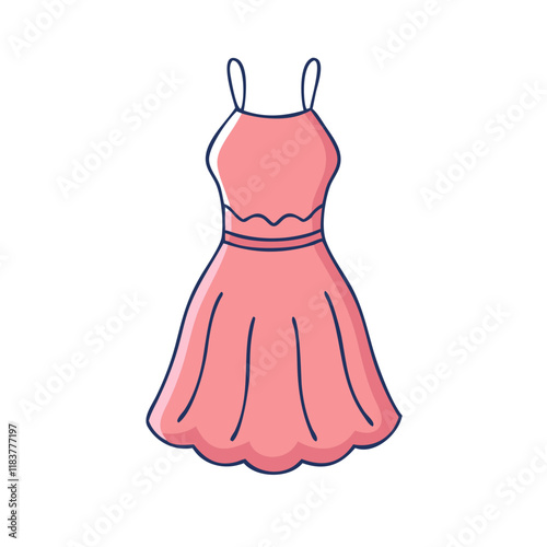 halter dress vector icon, clothing vector illustration - simple illustration of halter dress perfect for logos, and clothing-themed designs.