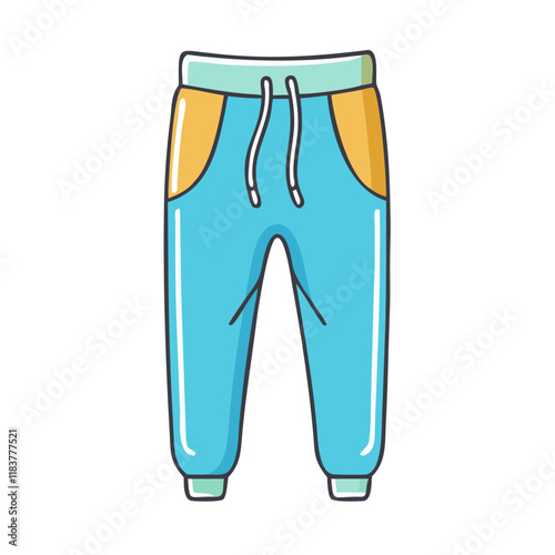 joggers vector icon, clothing vector illustration - simple illustration of joggers perfect for logos, and clothing-themed designs.