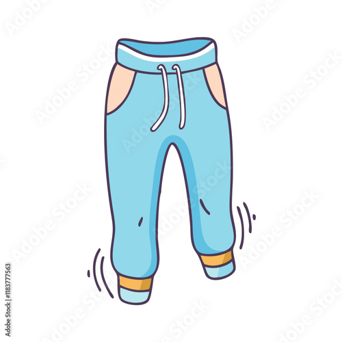 joggers vector icon, clothing vector illustration - simple illustration of joggers perfect for logos, and clothing-themed designs.