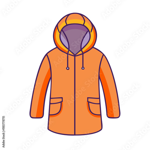 parka vector icon, clothing vector illustration - simple illustration of parka perfect for logos, and clothing-themed designs.