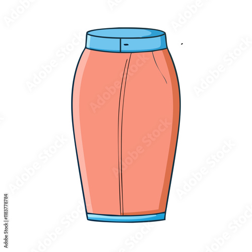 pencil skirt vector icon, clothing vector illustration - simple illustration of pencil skirt perfect for logos, and clothing-themed designs.