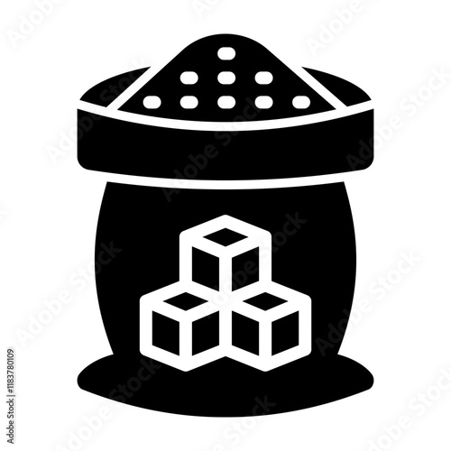 Sugar Bag Glyph Icon Design