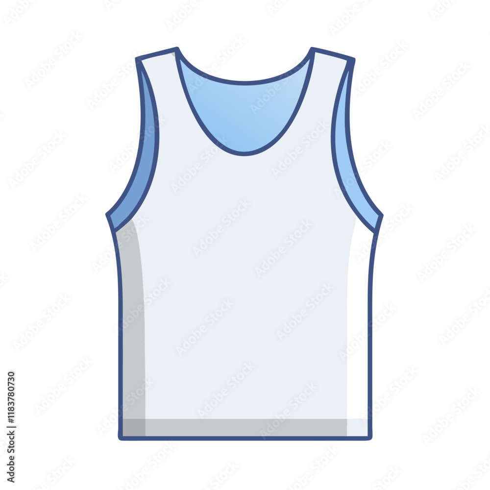 undershirt vector icon, clothing vector illustration - simple illustration of undershirt perfect for logos, and clothing-themed designs.
