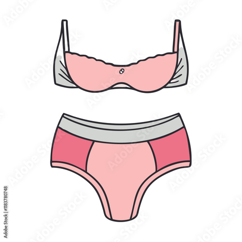 undergarments vector icon, clothing vector illustration - simple illustration of undergarments perfect for logos, and clothing-themed designs.