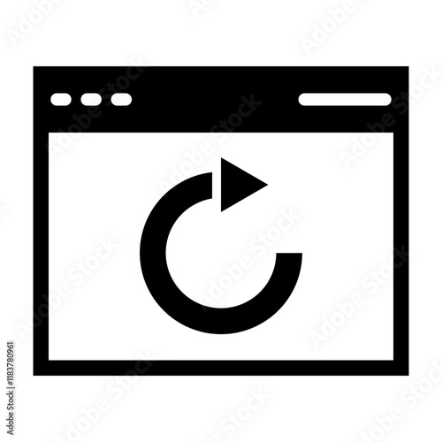 Reload Glyph Icon Design