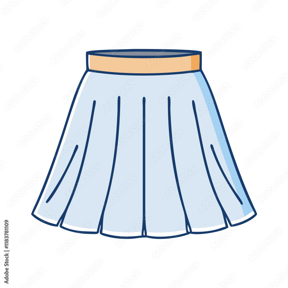 a line skirt vector icon, clothing vector illustration - simple illustration of a line skirt perfect for logos, and clothing-themed designs.