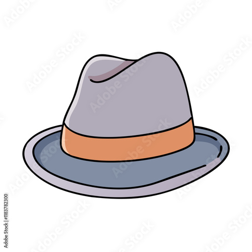 fedora vector icon, accessories vector illustration - simple illustration of fedora perfect for logos, and accessories-themed designs.