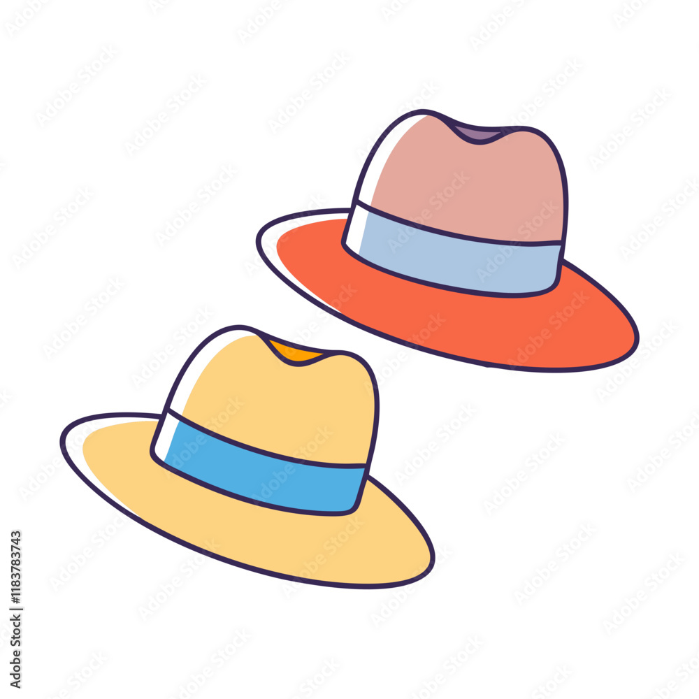 panama hats vector icon, accessories vector illustration - simple illustration of panama hats perfect for logos, and accessories-themed designs. panama hats vector icon, accessories vector illustration - simple illustration of panama hats perfect for logos, and accessories-themed designs.