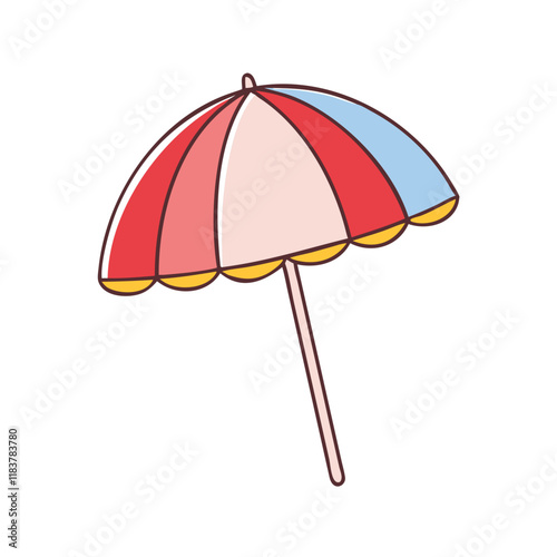 parasol vector icon, accessories vector illustration - simple illustration of parasol perfect for logos, and accessories-themed designs.