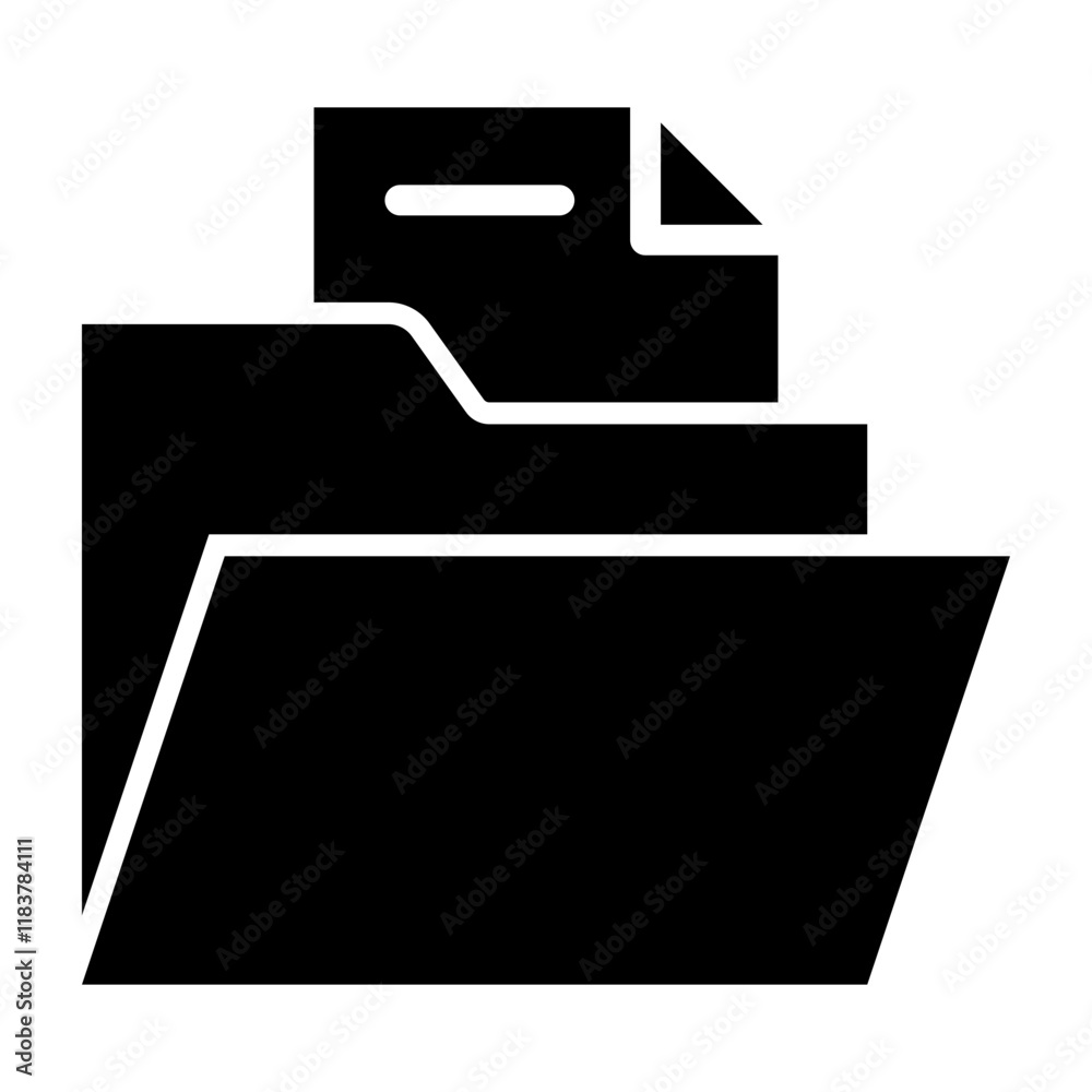 Folder Glyph Icon Design Folder Glyph Icon Design