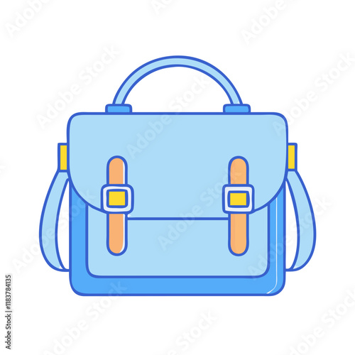 satchel bags vector icon, accessories vector illustration - simple illustration of satchel bags perfect for logos, and accessories-themed designs.