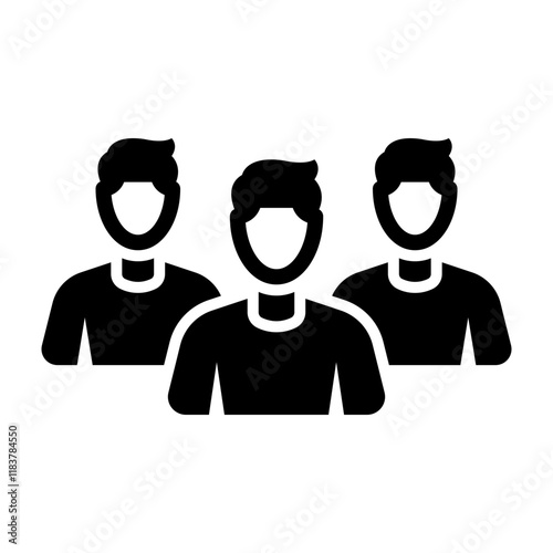 Team Glyph Icon Design