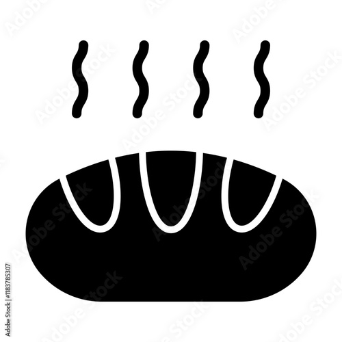 Bread Glyph Icon Design