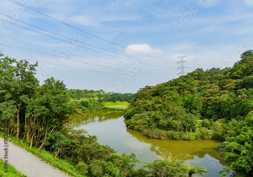 Sunny view of the nature landscape around Yilan County photo