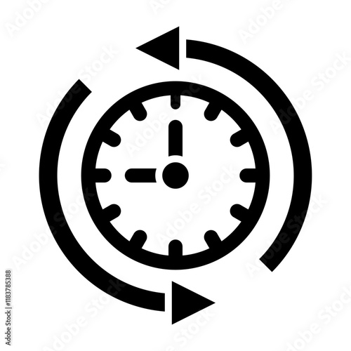Anti Clockwise Glyph Icon Design