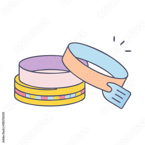wristbands vector icon, accessories vector illustration - simple illustration of wristbands perfect for logos, and accessories-themed designs.