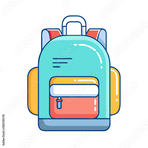 backpacks vector icon, accessories vector illustration - simple illustration of backpacks perfect for logos, and accessories-themed designs.